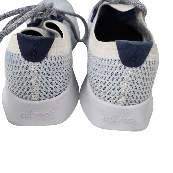 Allbirds Womens Tree Dasher Running Shoes Size 7 Blue Gray White Athletic Gym - Picture 8 of 9